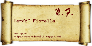 Merő Fiorella névjegykártya